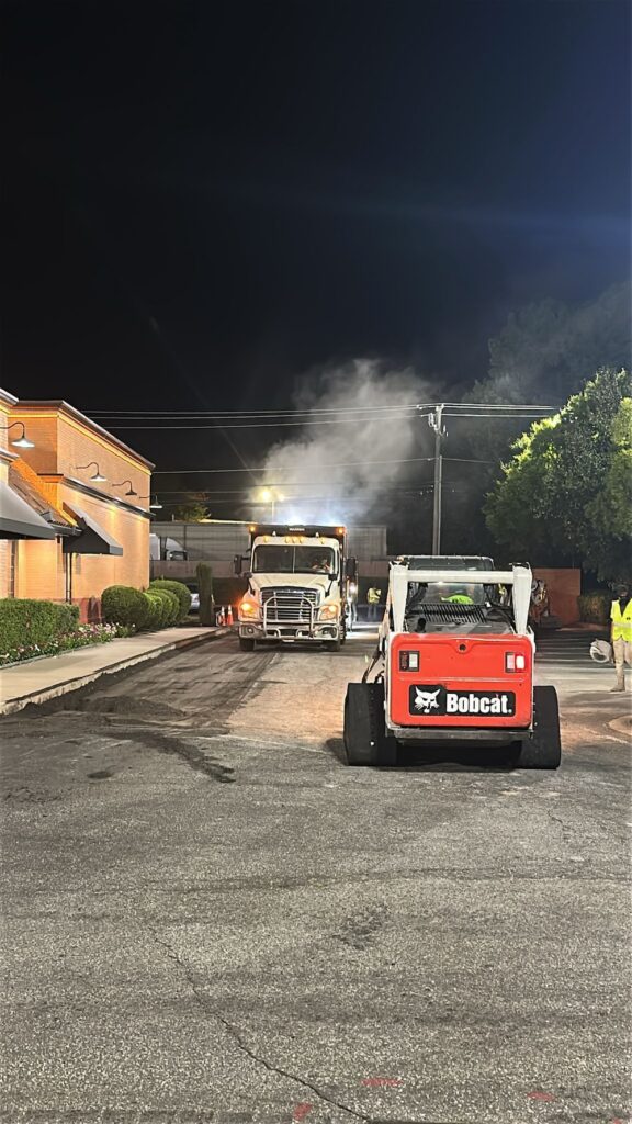 La Parrilla parking lot paving project using All Star Innovations services