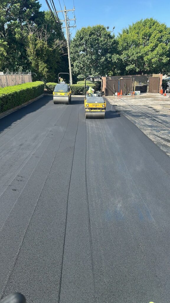 La Parrilla parking lot paving project using All Star Innovations services