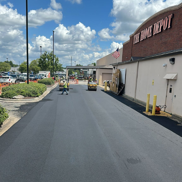 Top asphalt paving company completes The Home Depot project